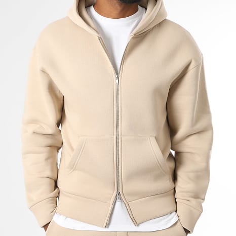 LBO - Sweat Zippé Capuche 4130 Beige