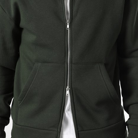 Classic Series - Sweat Zippé Capuche 4131 Vert Kaki Foncé