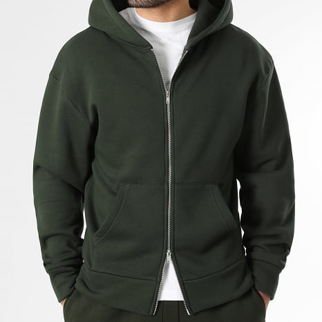 Classic Series - Sweat Zippé Capuche 4131 Vert Kaki Foncé