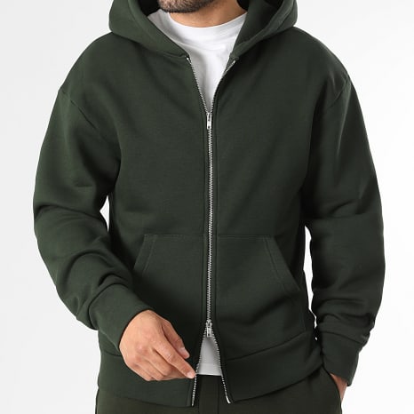 Classic Series - Sweat Zippé Capuche 4131 Vert Kaki Foncé