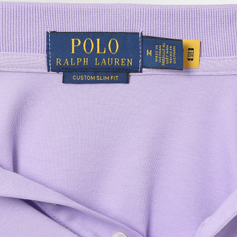 Polo Ralph Lauren - Polo Manches Courtes Custom Slim Oxford Violet