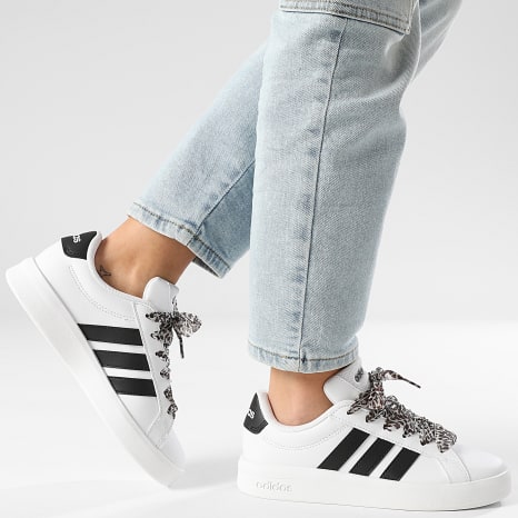 Adidas Performance - Zapatillas Mujer Grand Court 3.0 J JP9365 Footwear White Core Black x SUPERLACED
