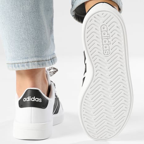 Adidas Performance - Zapatillas Mujer Grand Court 3.0 J JP9365 Footwear White Core Black x SUPERLACED