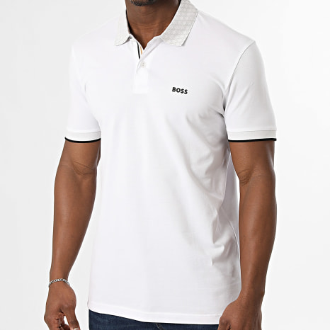 BOSS - Polo Manches Courtes Chip Paddy 50554583 Blanc