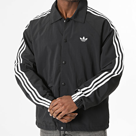  トラックジャケット3号 Adidas Originals - Buttoned Jacket With 3 Stripes KE3598 Black - Ryses