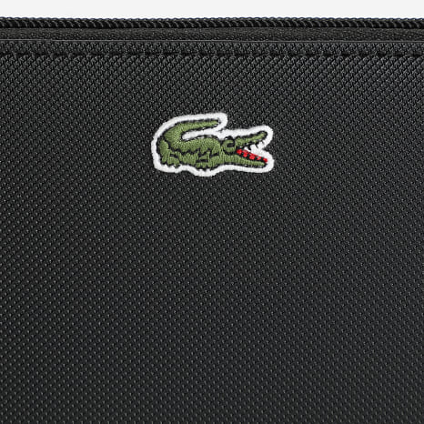 Lacoste - Cartera Mujer Logo Bordado Cocodrilo Negro