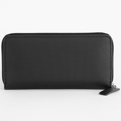 Lacoste - Cartera Mujer Logo Bordado Cocodrilo Negro