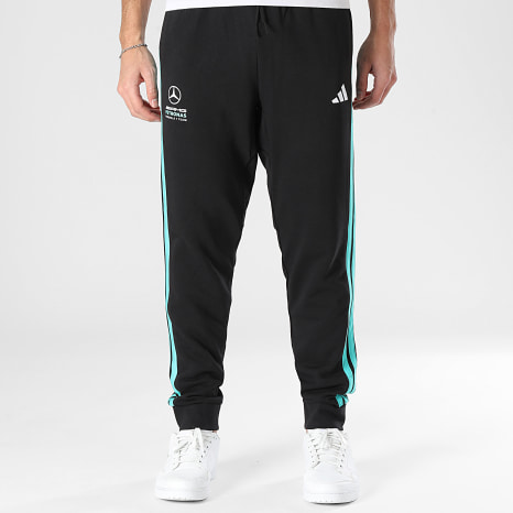 Adidas Performance - Pantalón chándal Con Bandas AMG Mercedes DNA KE5913 Negro Turquesa