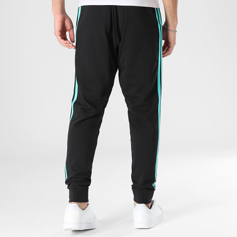 Adidas Performance - Pantalón chándal Con Bandas AMG Mercedes DNA KE5913 Negro Turquesa