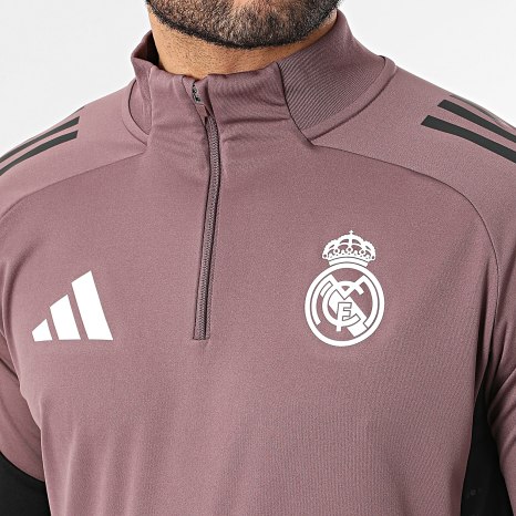 Adidas Performance - Conjunto Camiseta de Manga Larga y Pantalón de chándal Real Madrid JZ9015 JZ9011 Violeta Negro