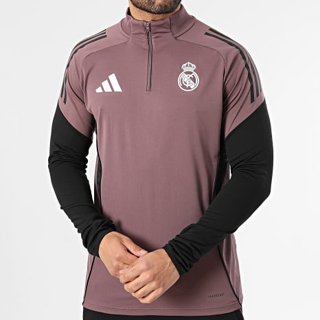 Adidas Performance - Conjunto Camiseta de Manga Larga y Pantalón de chándal Real Madrid JZ9015 JZ9011 Violeta Negro