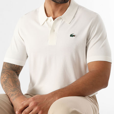 Lacoste - Polo Manga Corta Logo Cocodrilo Beige Claro