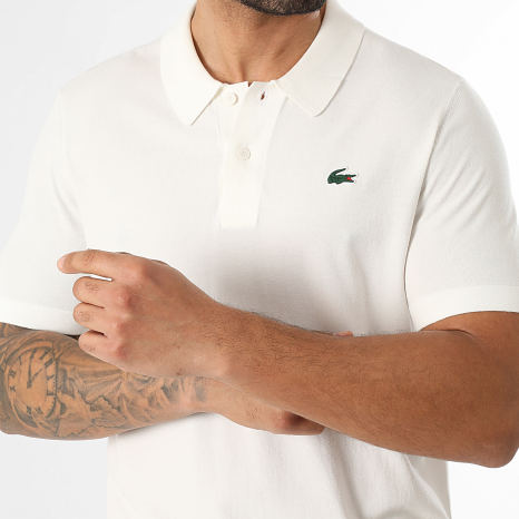 Lacoste - Polo Manga Corta Logo Cocodrilo Beige Claro