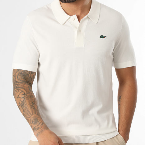 Lacoste - Polo Manga Corta Logo Cocodrilo Beige Claro