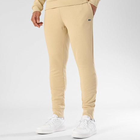 Lacoste - Pantalon Jogging Slim Fit Logo Brodé Crocodile Beige