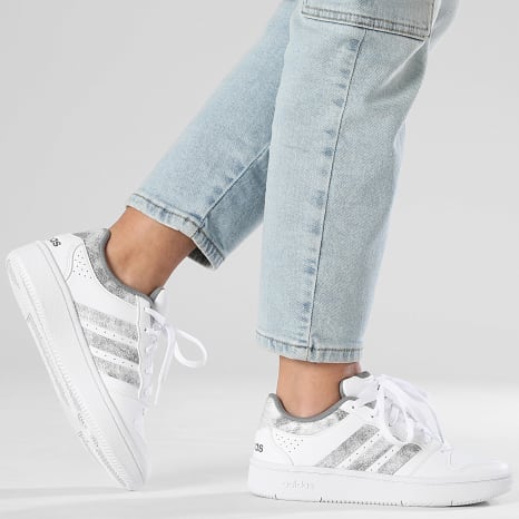 Adidas Performance - Zapatillas Mujer Hoops Classic W KI1099 Calzado Blanco Gris Tres