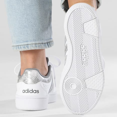 Adidas Performance - Zapatillas Mujer Hoops Classic W KI1099 Calzado Blanco Gris Tres
