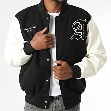 Adidas Originals - Teddy Varsity Jacket KA9352 Black Light Beige