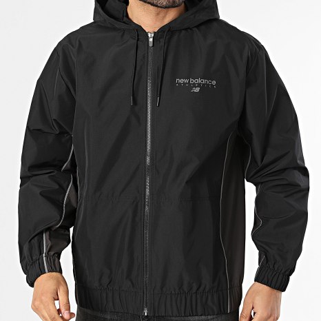 New Balance - Jacket Hoodie Zipped Relaxed Fit MJ61A4P8 Black