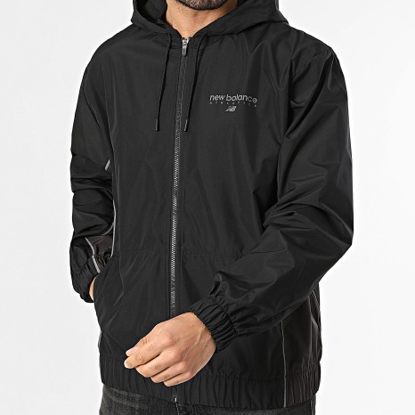 New Balance - Jacket Hoodie Zipped Relaxed Fit MJ61A4P8 Black