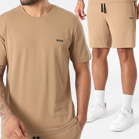 BOSS - Conjunto Camiseta Y Pantalón Corto de chándal Mix And Match 50515312 50515314 Camel