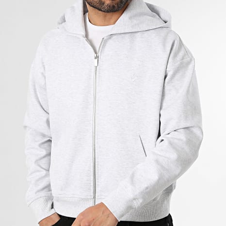 Sixth June - Sudadera Con Capucha Con Cremallera 910 Gris Claro Jaspeado