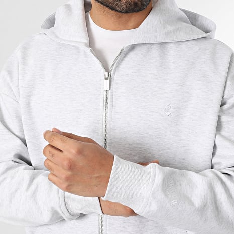 Sixth June - Sudadera Con Capucha Con Cremallera 910 Gris Claro Jaspeado