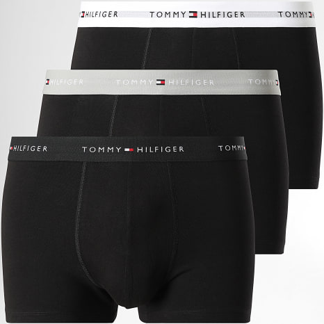 Tommy Hilfiger - Pack de 3 Boxers 3890 Negro Gris Blanco