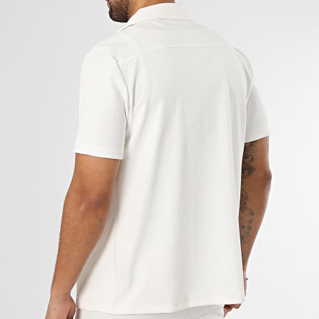 Classic Series - Conjunto Camisa De Manga Corta Y Pantalón Texturizado 436 Beige Claro