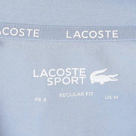 Lacoste - Chaqueta con cremallera Logo Cocodrilo Azul Claro Blanco