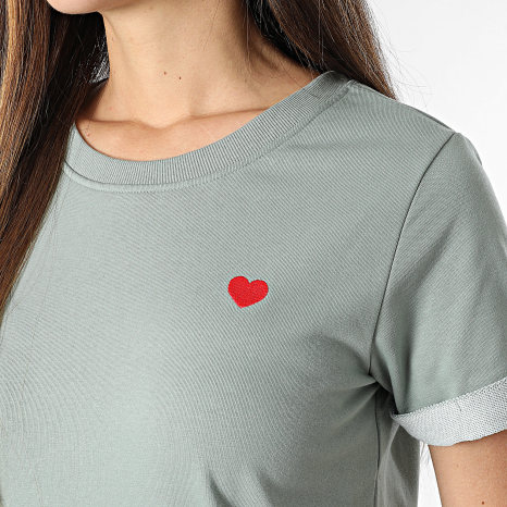 Only - Vestido Camiseta Mujer Ivy Verde Caqui Claro
