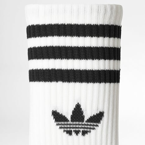 Adidas Originals - Pack de 10 Pares de Calcetines 3 Stripes Crew KH1557 Blanco