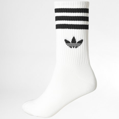 Adidas Originals - Pack de 10 Pares de Calcetines 3 Stripes Crew KH1557 Blanco
