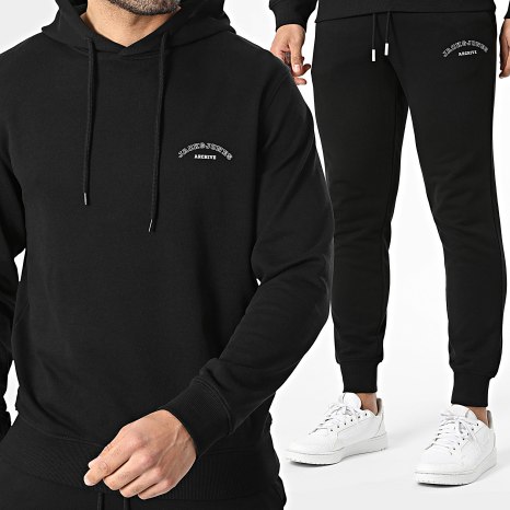 Jack And Jones - Conjunto College Logo Negro