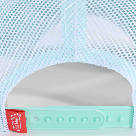 Von Dutch - Casquette Trucker Soft Velvet Kylie Bleu Ciel Blanc