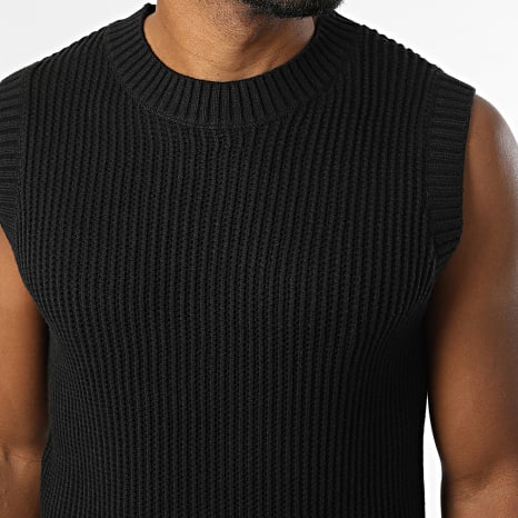 Frilivin - Jersey sin mangas en punto acanalado 509 Negro