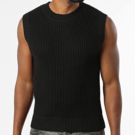 Frilivin - Jersey sin mangas en punto acanalado 509 Negro
