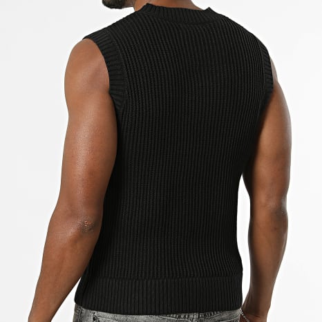 Frilivin - Jersey sin mangas en punto acanalado 509 Negro