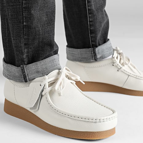 Clarks - Shoes Wallabee Evo White Leather - Ryses