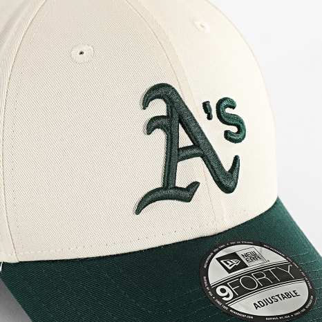 New Era - Casquette MLB Colour Block 9Forty Oakland Athletics 60595214 Beige Vert Foncé