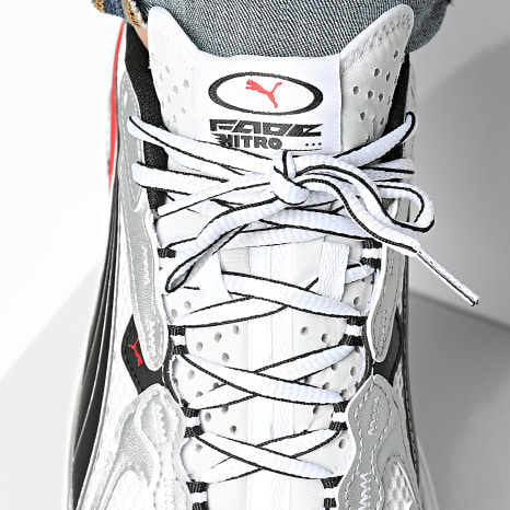 Puma - Sapatilhas Fade Nitro LS 406203 Prata Puma Branco Puma Vermelho