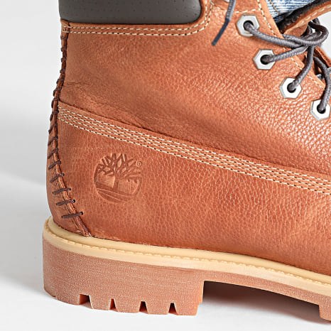 Timberland - Stivaletti Premium 6 In Lacci Waterproof Rust Full Grain A6G1R Grigio Scuro
