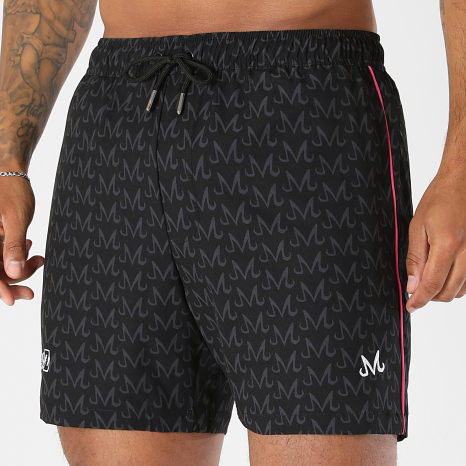 Dragon Ball Z - Short De Bain Buu Noir Gris Anthracite Blanc Rose