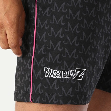 Dragon Ball Z - Short De Bain Buu Noir Gris Anthracite Blanc Rose
