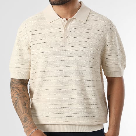 Classic Series - Polo Manches Courtes Maille Crochet 2299 Beige