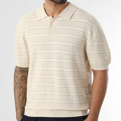 Classic Series - Polo Manches Courtes Maille Crochet 2299 Beige