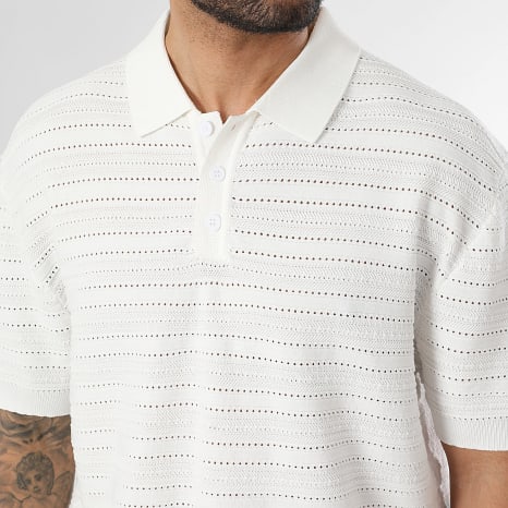 Classic Series - Polo Manches Courtes Maille Crochet 2534 Blanc