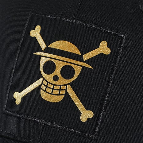 One Piece - Casquette Trucker Patch Mugiwara Noir Doré