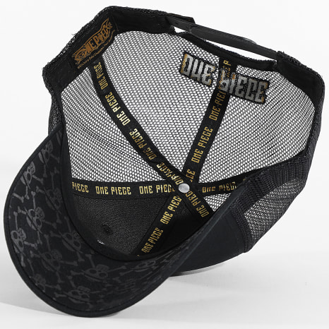 One Piece - Casquette Trucker Patch Mugiwara Noir Doré