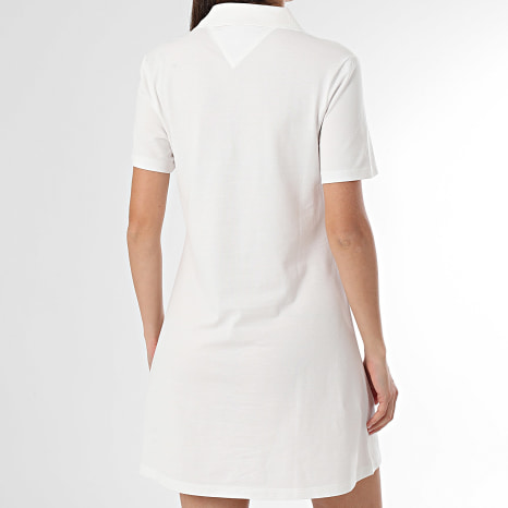 Tommy Hilfiger - Vestido polo manga corta cuello en v mujer 8749 Beige Claro